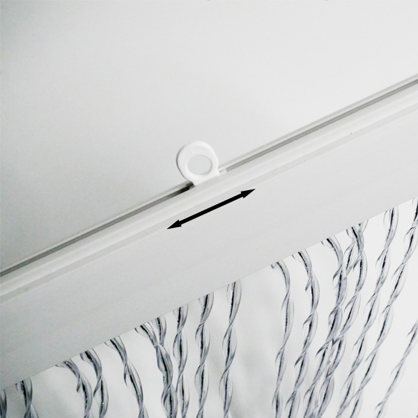 Rideau de porte PVC 60 x 190 cm Noir
