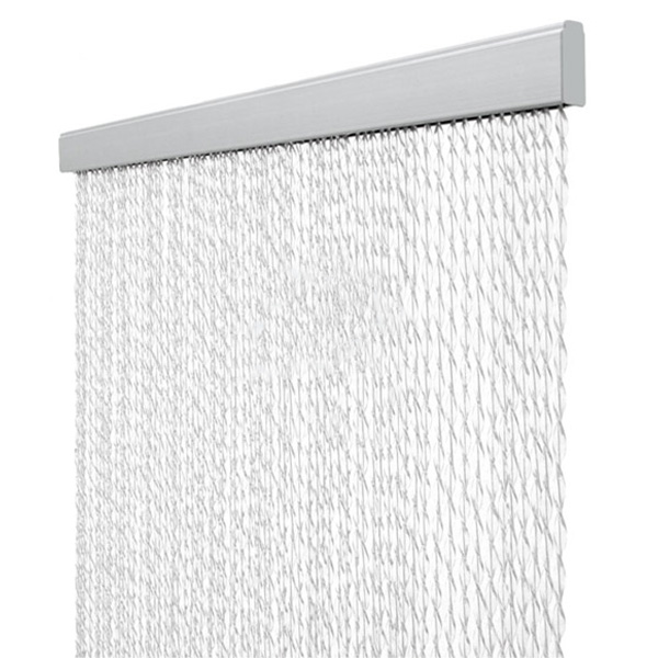 Rideau de porte PVC 60 x 190 cm Noir