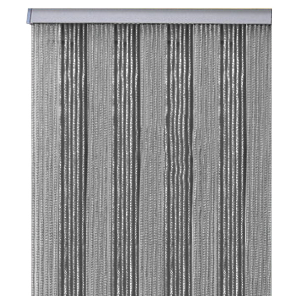Rideau de porte 60 x 190 cm Noir et gris