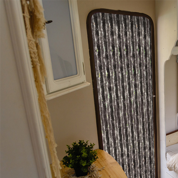 Rideau de porte 56 x 205 cm Gris