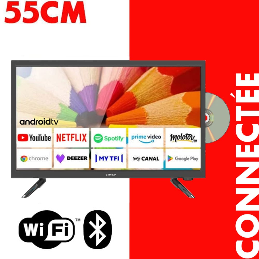 Smart TV Android DVD 55cm STANLINE