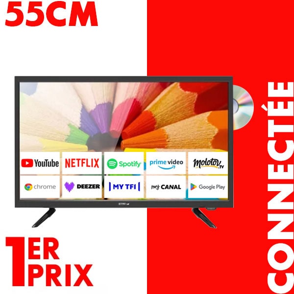 Smart TV Android DVD 55cm STANLINE