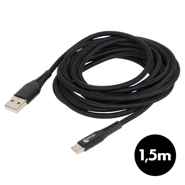 Cble de charge et transfert de donnes USB-A / USB-C 1,5m