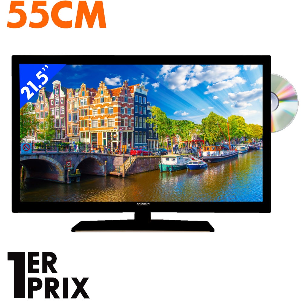 TV LED FHD Lecteur DVD 55 cm 21,5 pouces 1er prix ANTARION