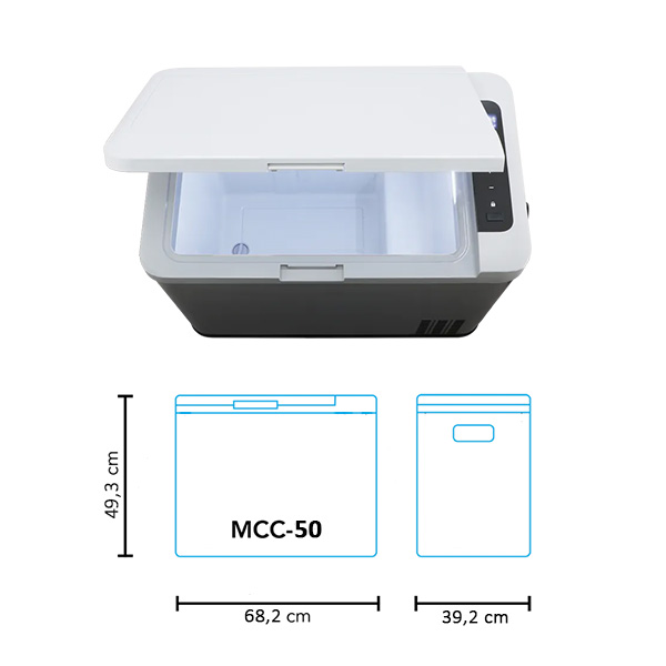 Glacire 50L  compression 12/24V et 230V MESTIC MCC-50 AC/DC