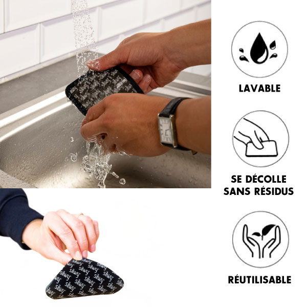 Socle magntique gris fonc pour verre  pied