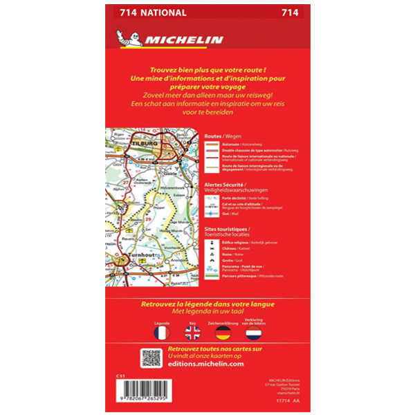 Carte Michelin BENELUX 2025