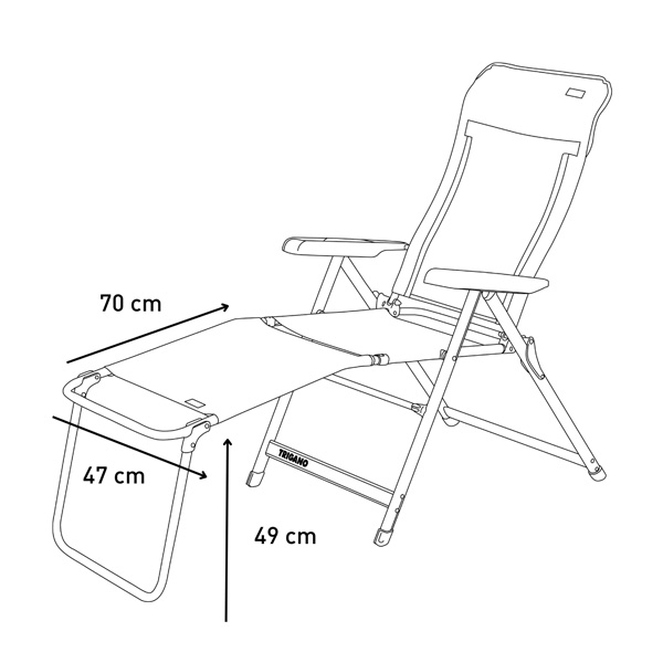 Pack Fauteuil Matelass Premium + Repose-jambes Premium Dark Blue TRIGANO