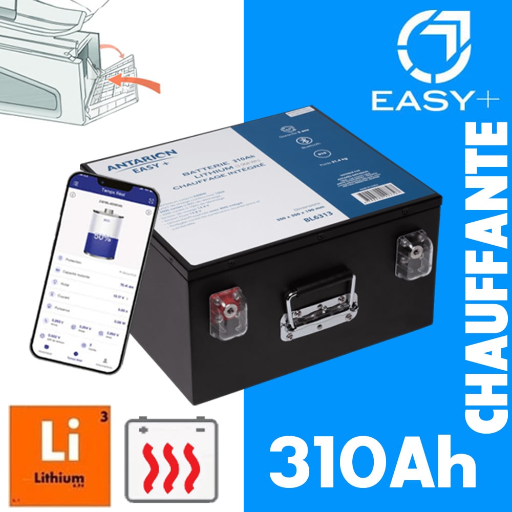 Batterie Lithium 12V EASY+ 310AH sous sige chauffante