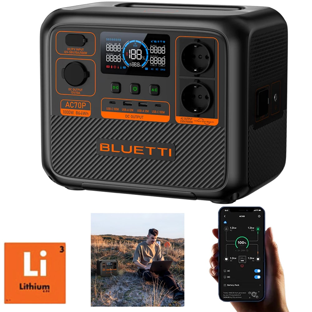 Batterie Lithium Portable BLUETTI AC70P
