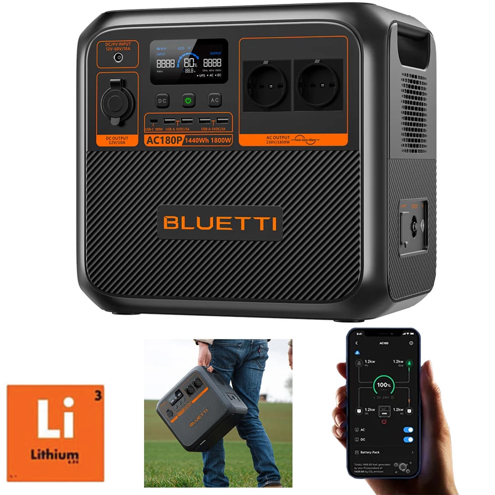 Batterie Lithium Portable BLUETTI AC180P