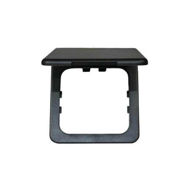 Cadre cache-vis  clapet pour prise noire 