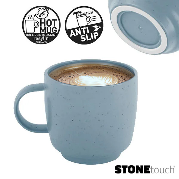 Tasse Cappuccino Mlamine Dolomit Bleue 25cl anti-drapant BRUNNER