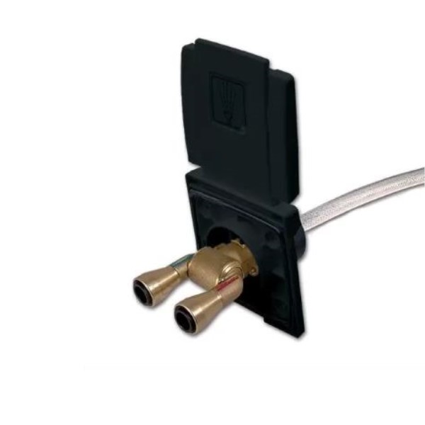 Douche extrieure chaud-froid socle noir
