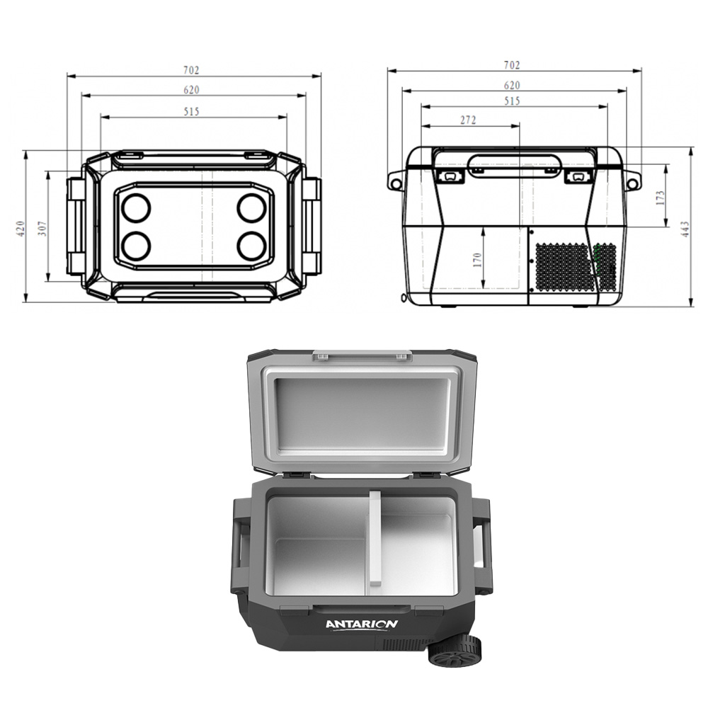 Glacire 45L  compression 12/24V et 230V ANTARION