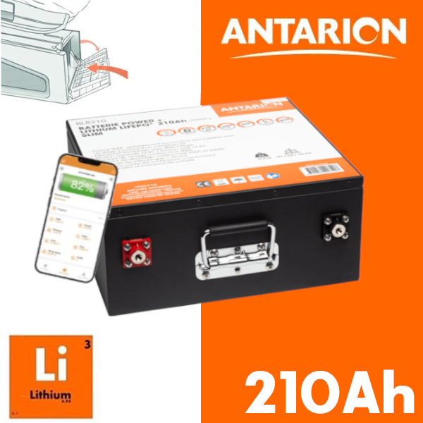 Batterie Lithium 12V POWER + 210AH sous sige