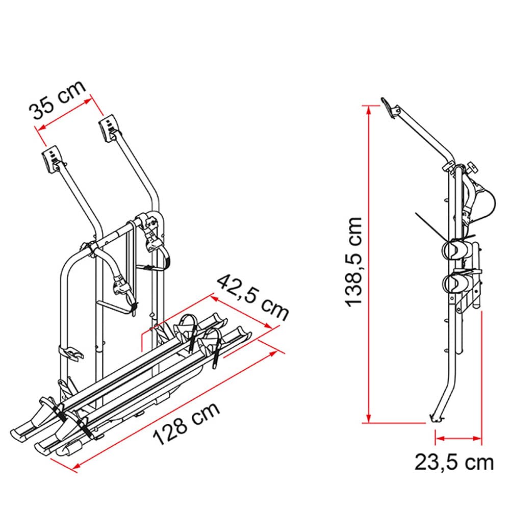 Porte-vlos FIAMMA Carry-bike VW T4 D portes arrires