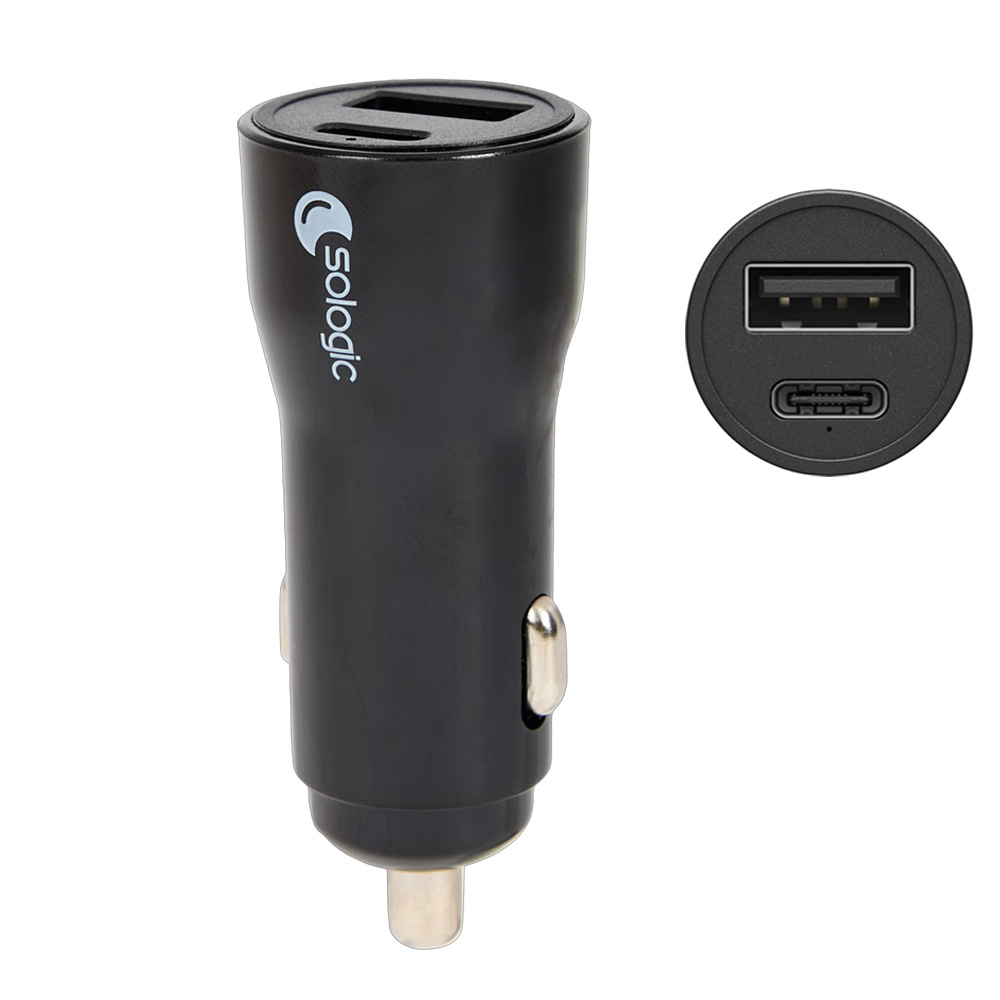 Prise allume-cigare USB-A USB-C 12W