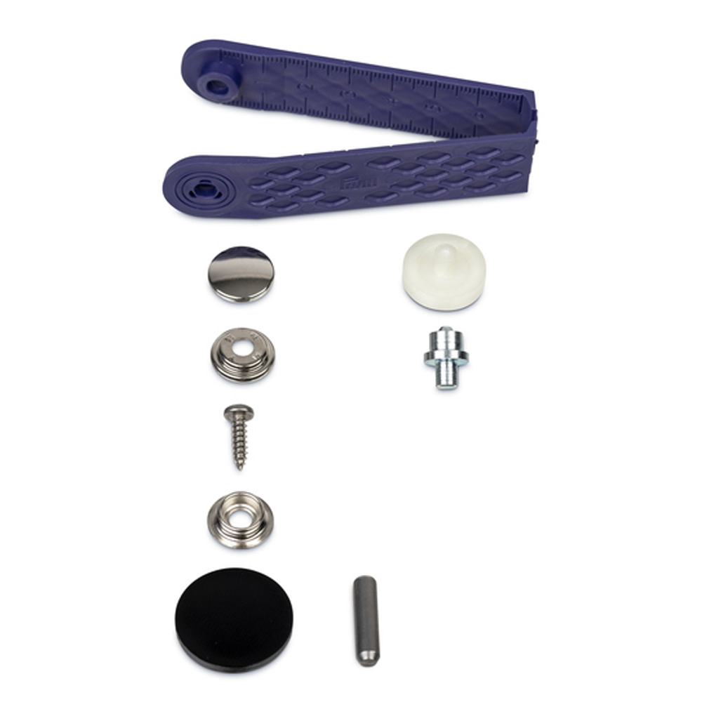 Lot de 10 boutons pression vissables sans couture 15mm