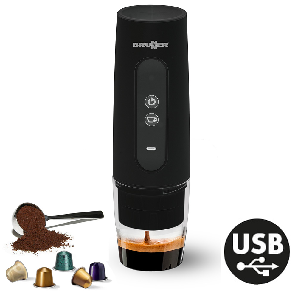 Machine  caf expresso 12V portable Nespresso caf moulu Vivamoca BRUNNER 