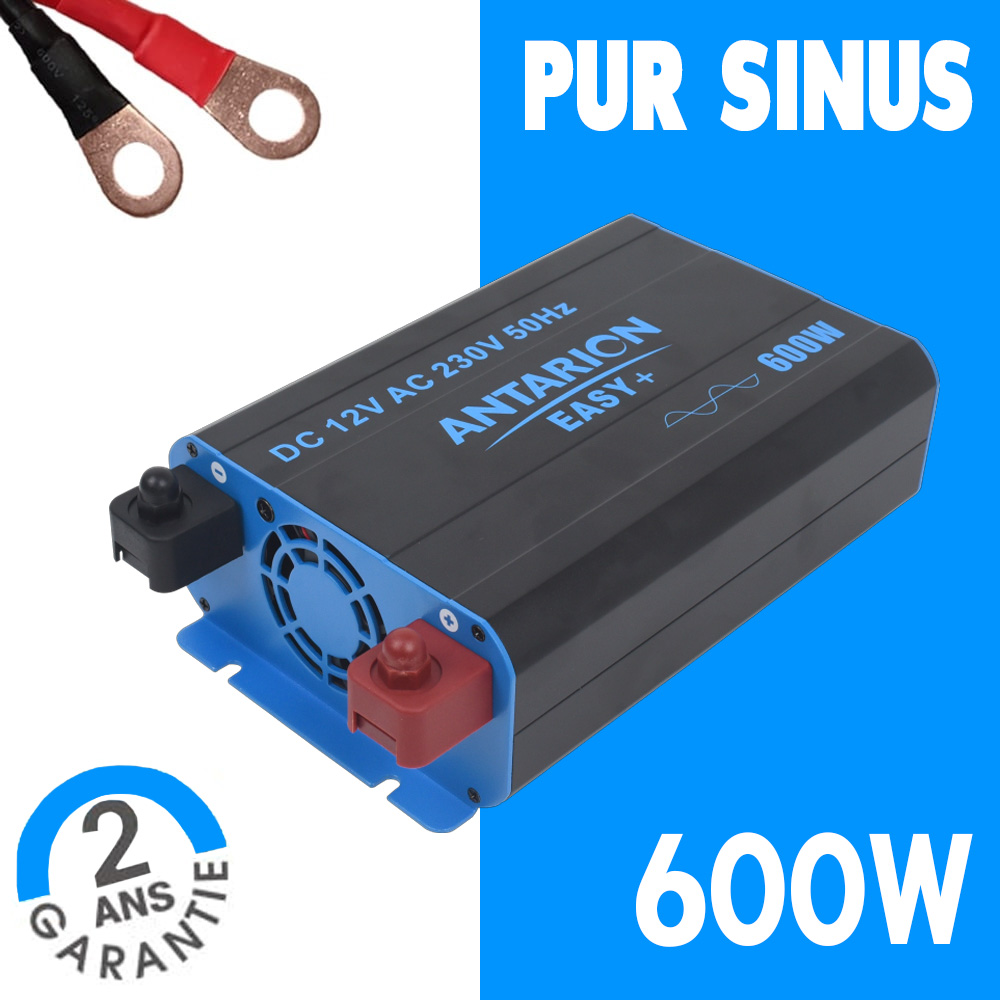 Convertisseur 12V 600W Pur Sinus EASY +