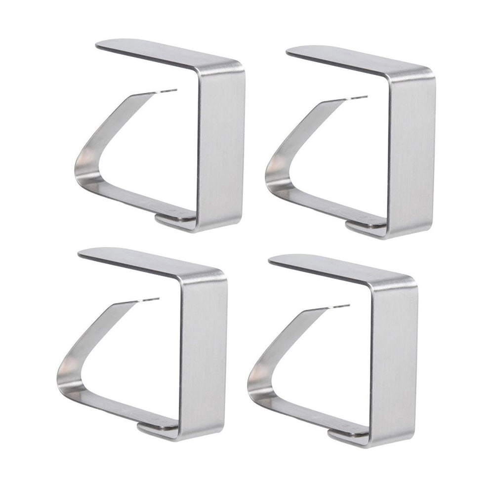 Lot de 4 pinces  nappe en acier inoxydable