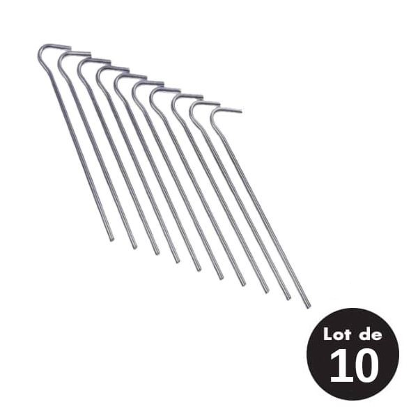 Jeu de 10 piquets mtal 23 cm