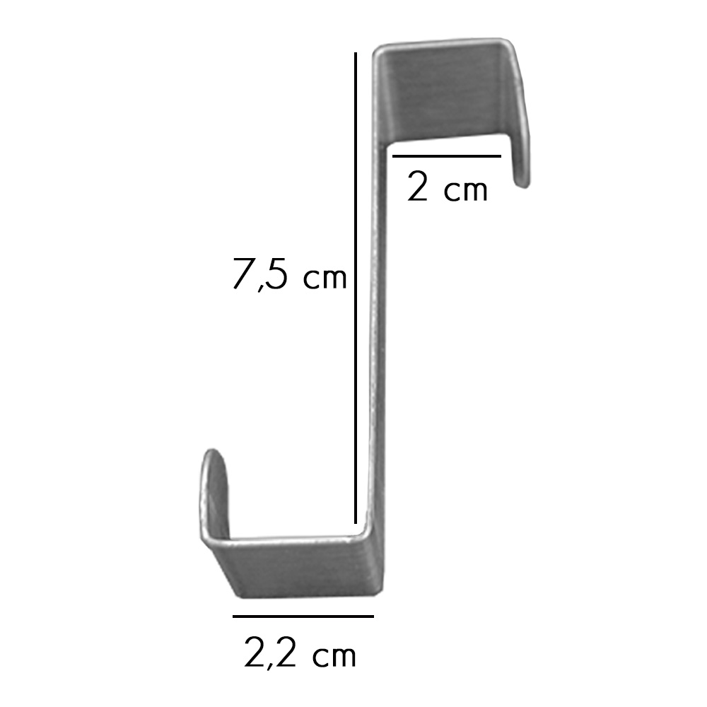 Lot de 2 patres de porte en inox 7,5 cm