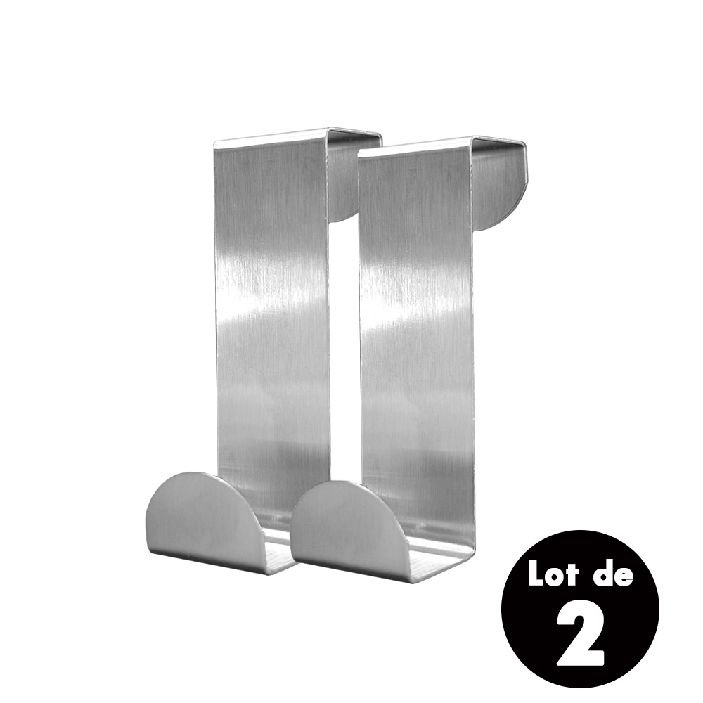 Lot de 2 patres de porte en inox 7,5 cm