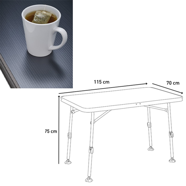 Table Trigano Premium 115x70cm Reconditionn�e