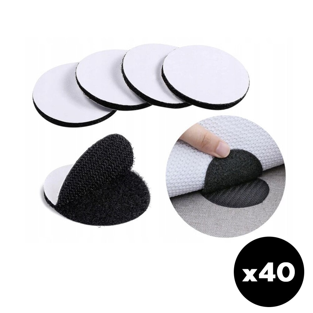 Pastilles velcro adhsives x40