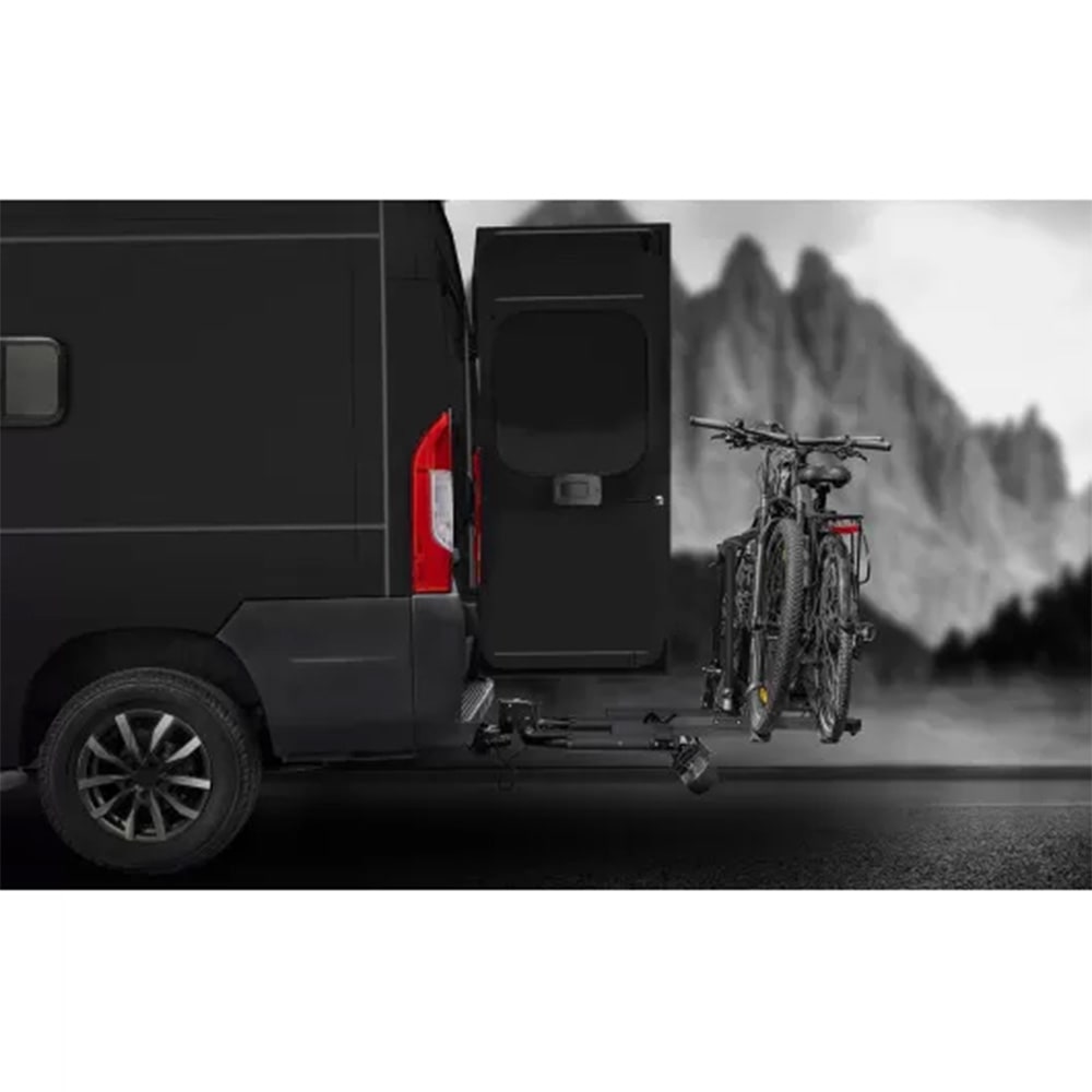 Porte-vlos sur attelage EUFAB SD260 Black - 2 vlos