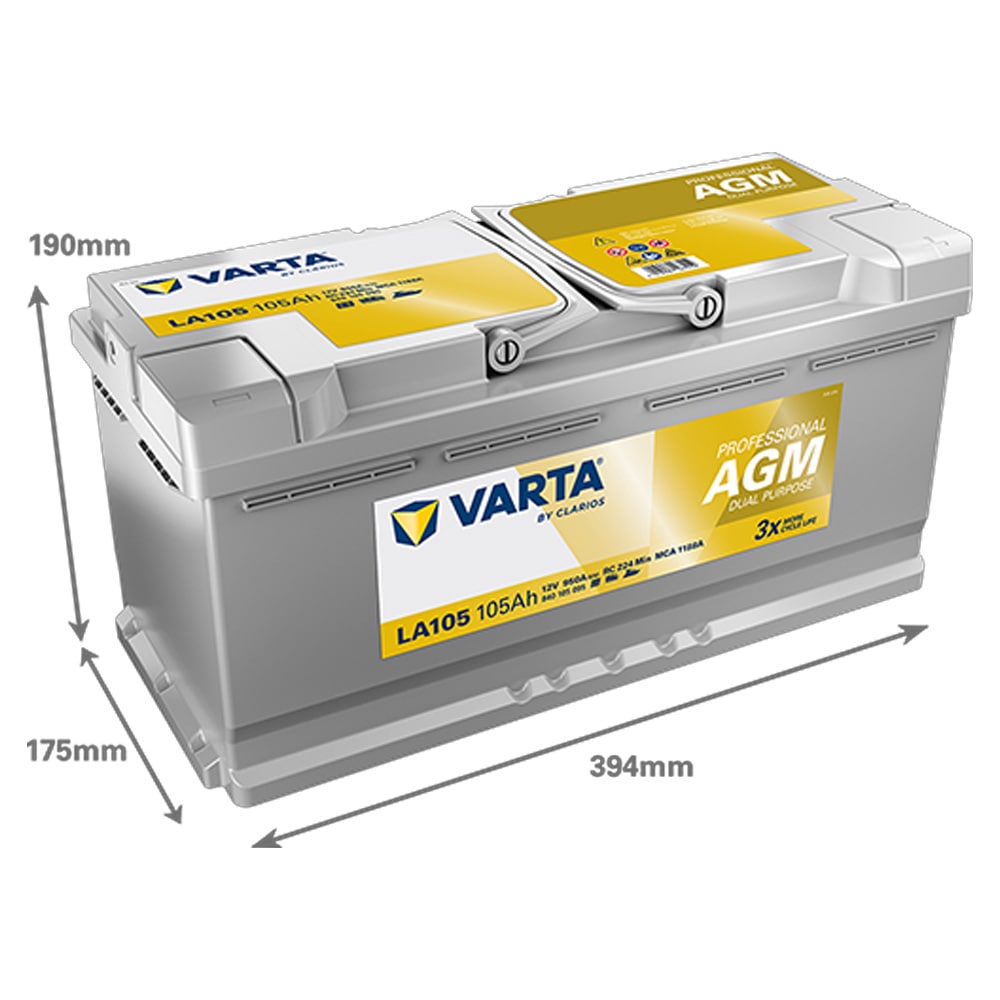 Batterie AGM 12V 105Ah VARTA