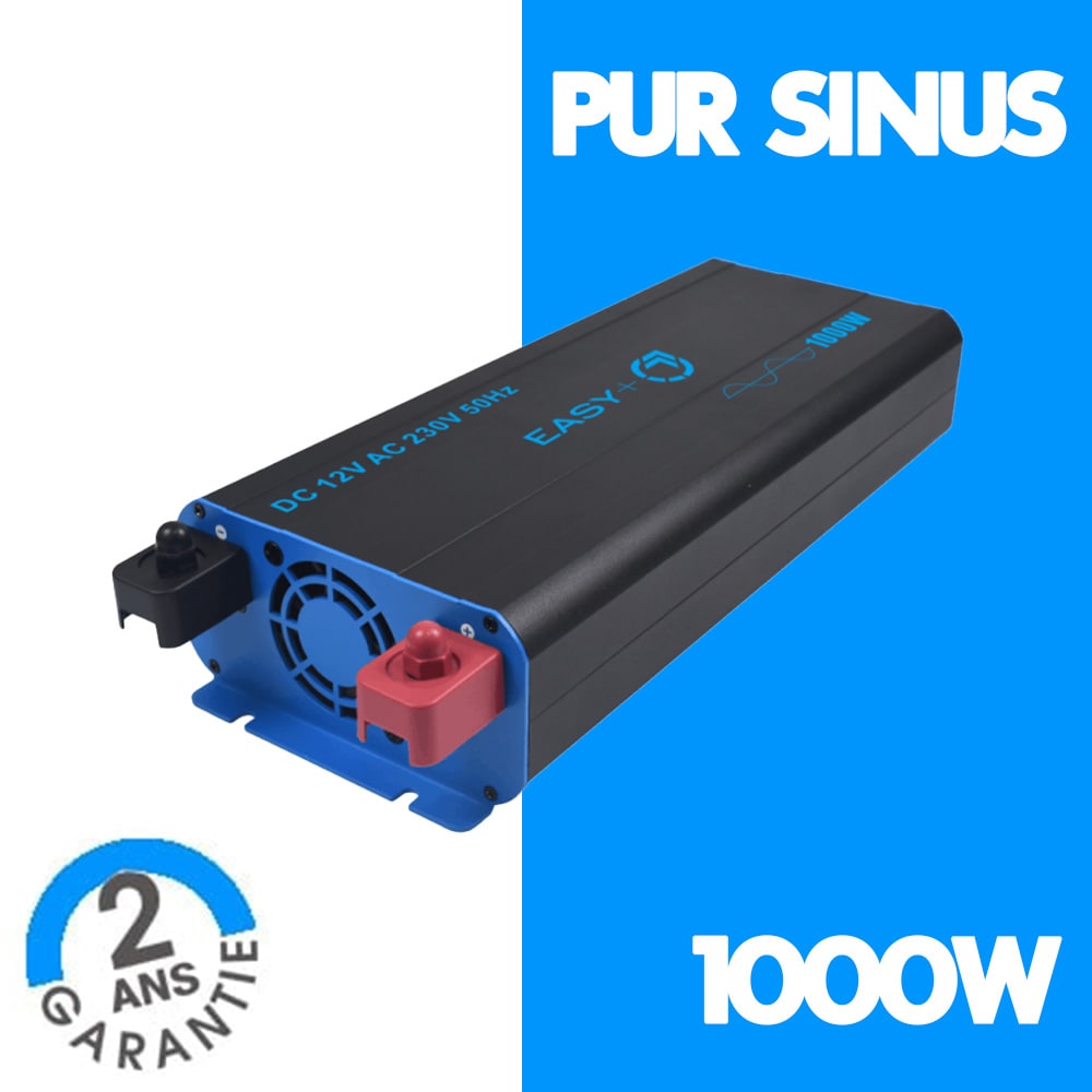 Convertisseur 12V 1000W Pur Sinus EASY+