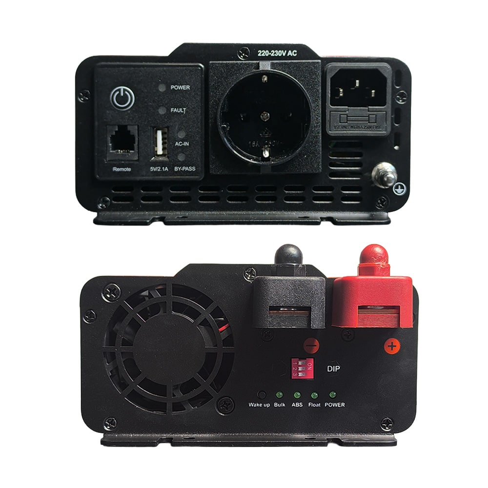 Chargeur convertisseur 500W Pur Sinus 12V/230V avec MPS EZA