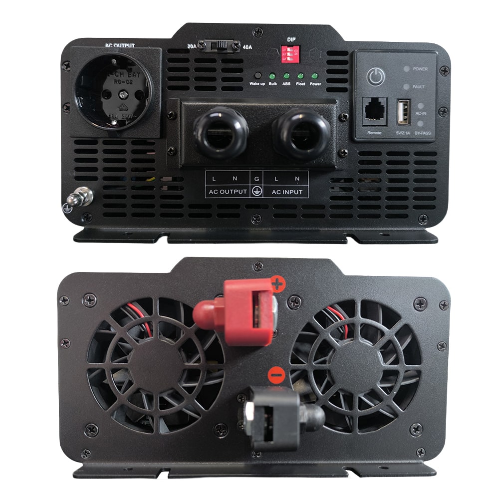 Chargeur convertisseur 500W Pur Sinus 12V/230V avec MPS EZA