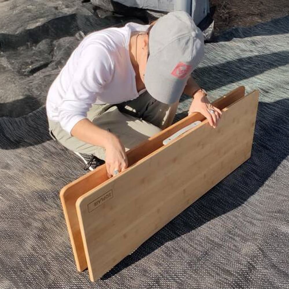 Table de camping Bambou pliable Soplair pliable 100X72