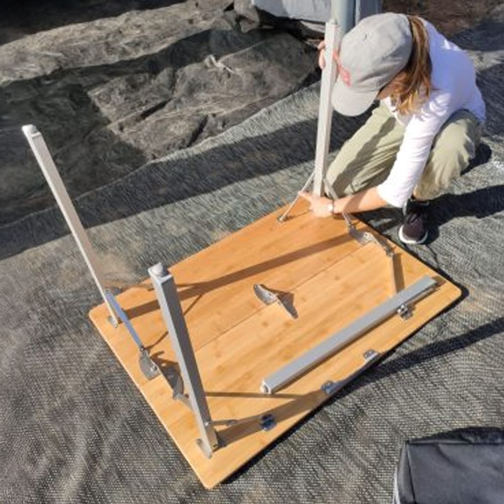 Table de camping Bambou pliable Soplair pliable 100X72