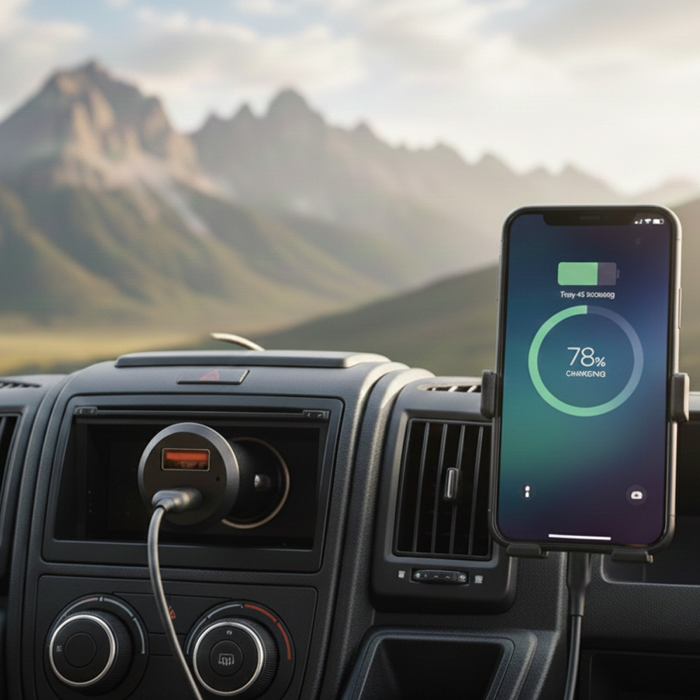 Chargeur allume-cigare USB-A + USB-C 5V/3A