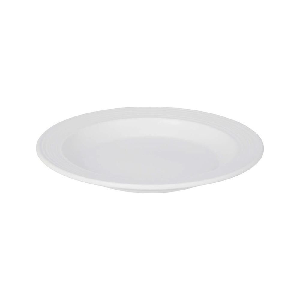 Assiette en mlamine raye blanche 20 cm
