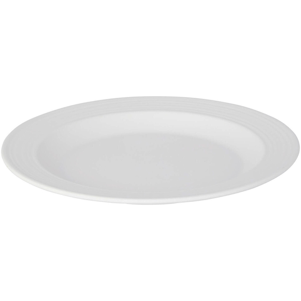 Assiette en mlamine raye blanche 25 cm
