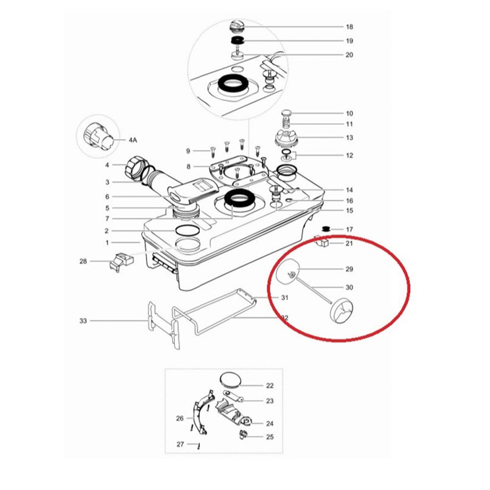 Kit roues + axe de rechange pour cassette SC2/3/4 C200 C220 THETFORD