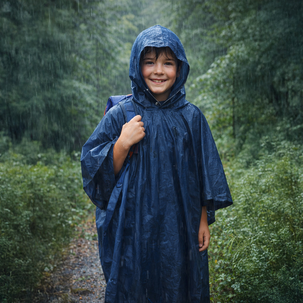 Poncho imperm�able enfant TRIGANO bleu 