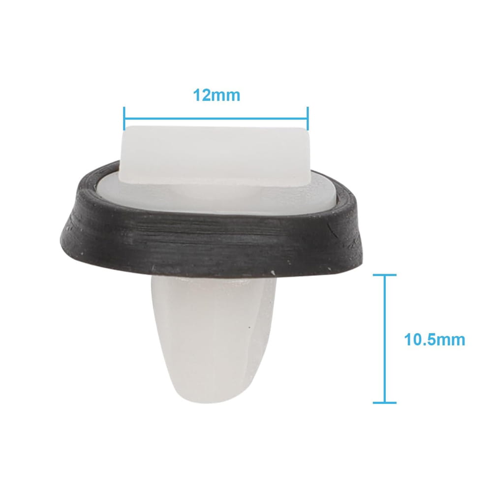 Clips fixation garniture plastique avec joint - Lot de 10