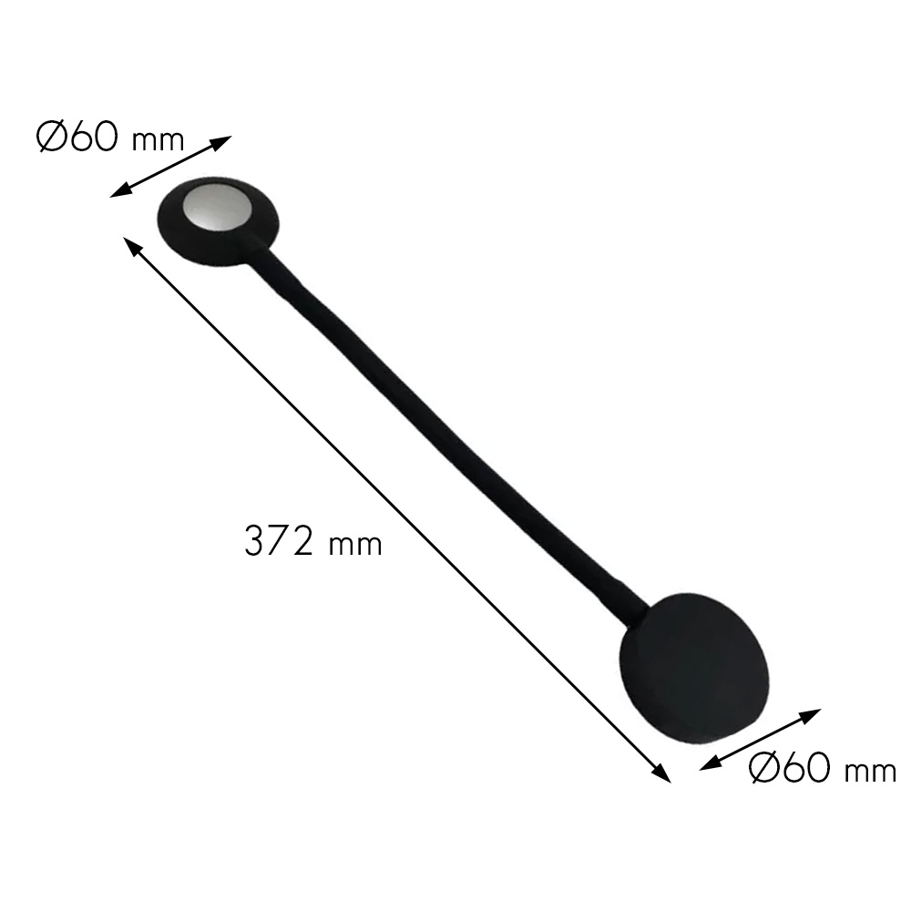 Spot LED noir Verona 10-30V 2W USB-C 