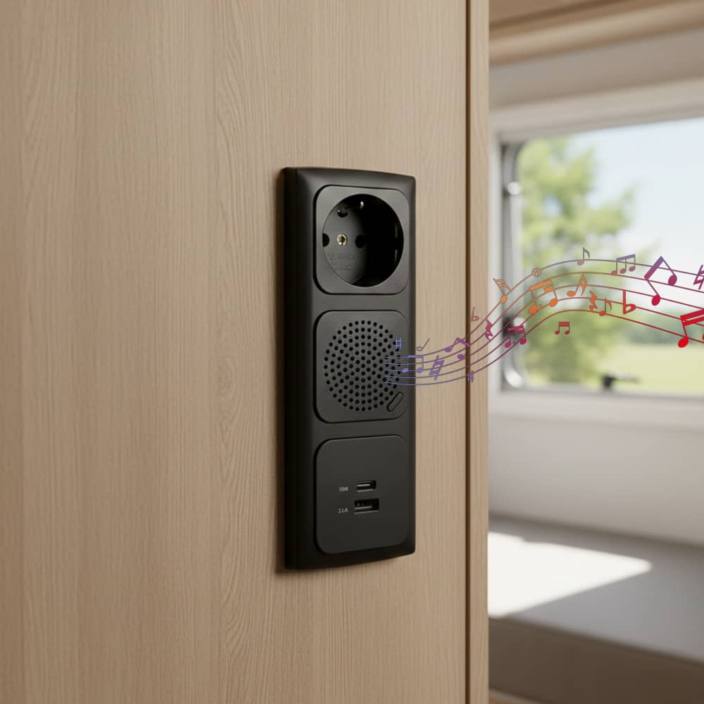 Haut-parleur Bluetooth C-Line noir encastrable HABA