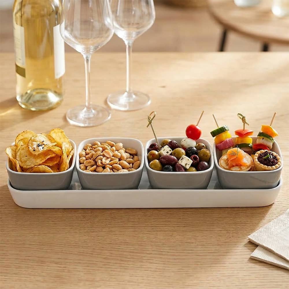 Plateau ap�ritif BRUNNER en m�lamine 5 pi�ces amovibles