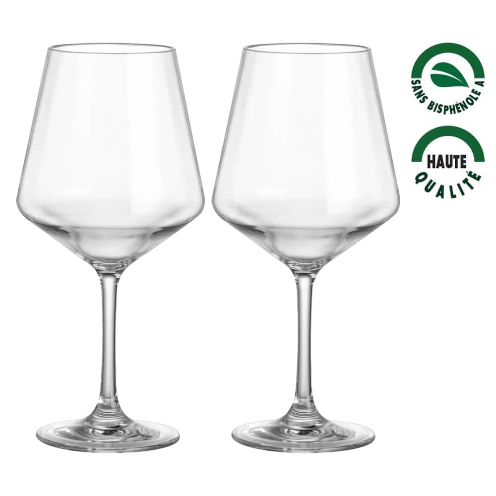 Lot de 2 verres � vin incassables BRUNNER Riserva 45 cl