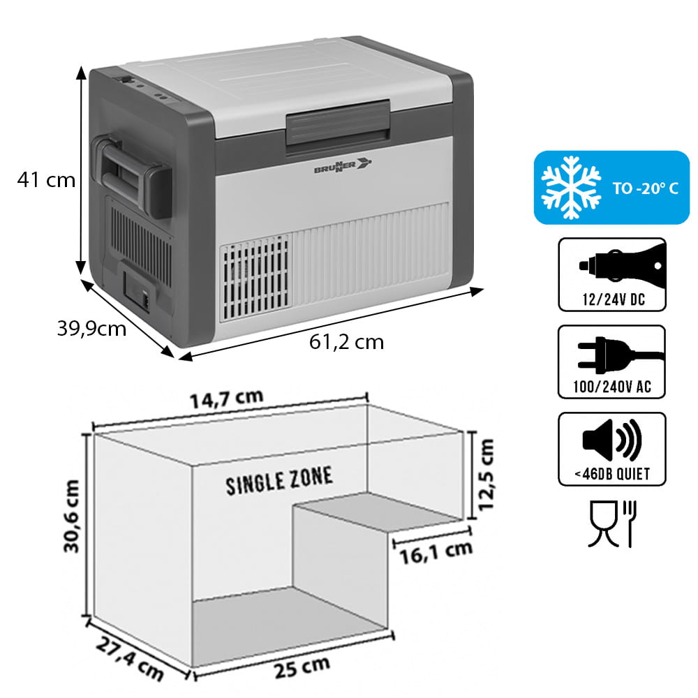 Glaci�re � compression Polarys Criomaster 25L BRUNNER