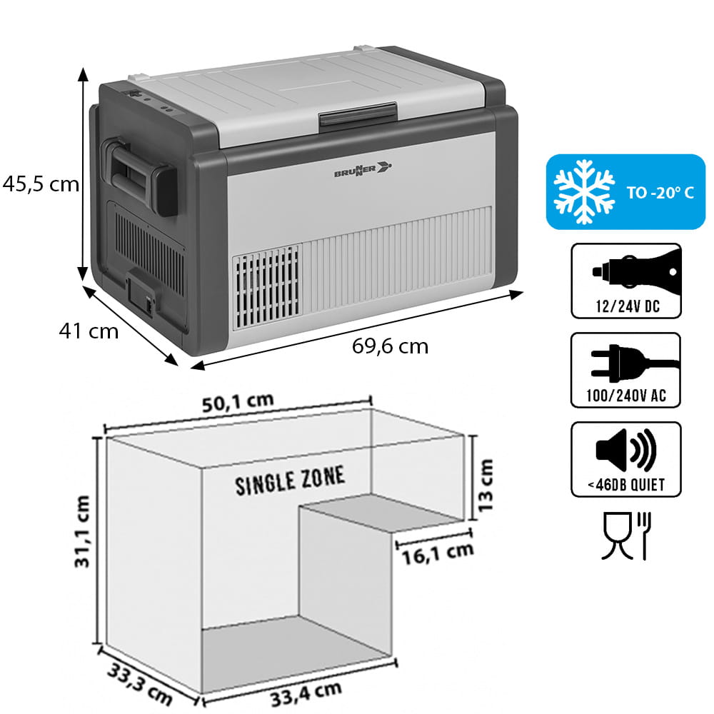 Glaci�re � compression Polarys Criomaster 40L BRUNNER